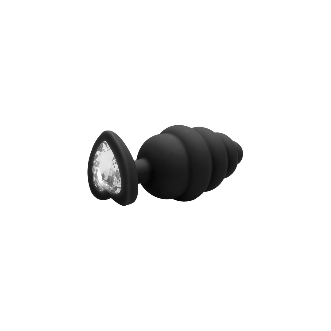 Ribbed Diamond Heart Plug - Regular - Image 5
