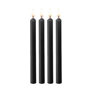 Teasing Wax Candles Large - Parafin - 4-pack - Black