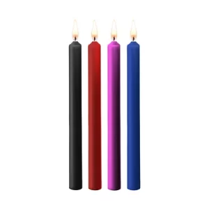 Teasing Wax Candles Large - Parafin - 4-pack - Mixed Colors
