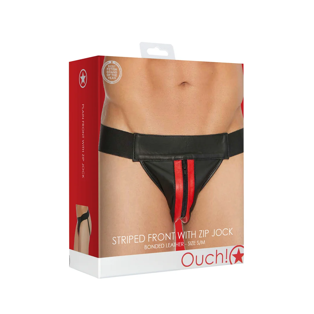 Plain Front With Zip Jock - S/M - Red