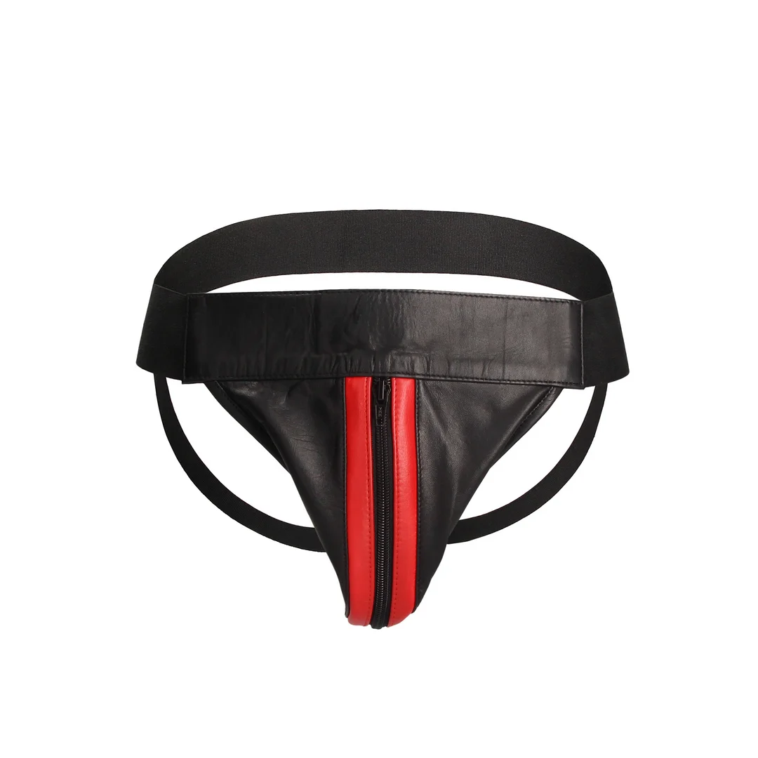 Plain Front With Zip Jock - S/M - Red