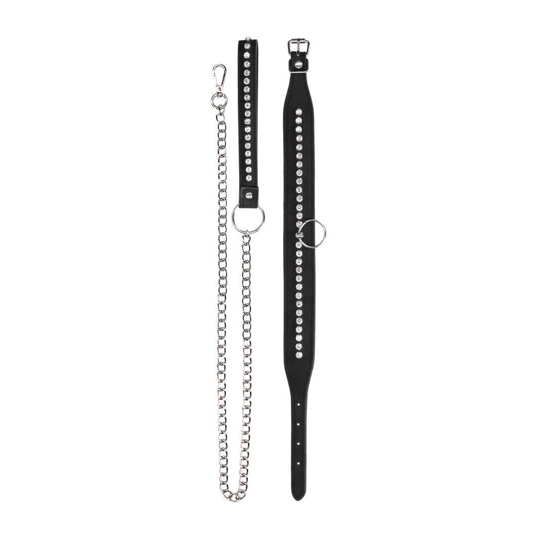 Diamond Studded Collar with Leash - Image 5