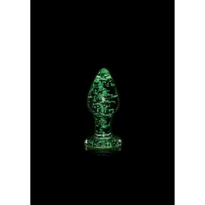 Glass Butt Plug  - Glow in the Dark - Small