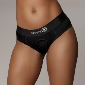 Vibrating Strap-on High-cut Brief - M/L