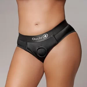 Vibrating Strap-on High-cut Brief - XL/XXL