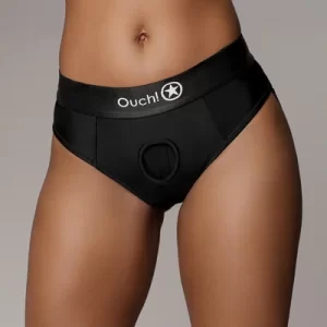 Vibrating Strap-on Thong with Removable Rear Straps - M/L