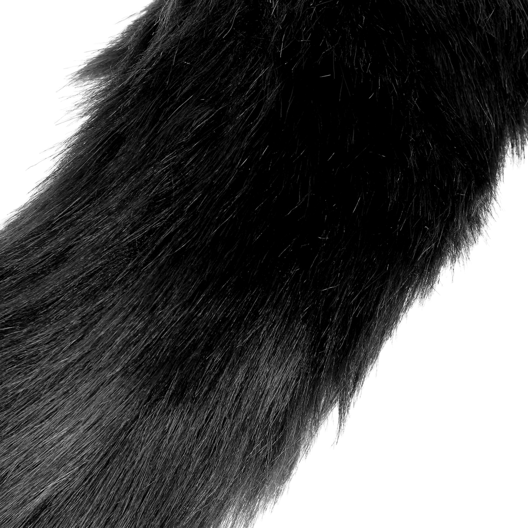 Fox Tail with Metal Butt Plug - Black - Image 8