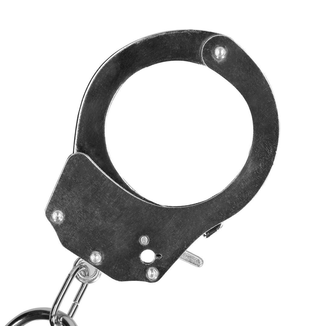 Spreader Bar with Hand or Ankle Cuffs - Silver - Image 5