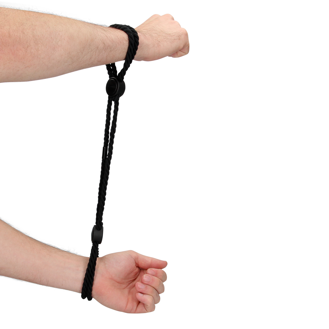 Adjustable Rope Hand Cuffs - Black - Image 8