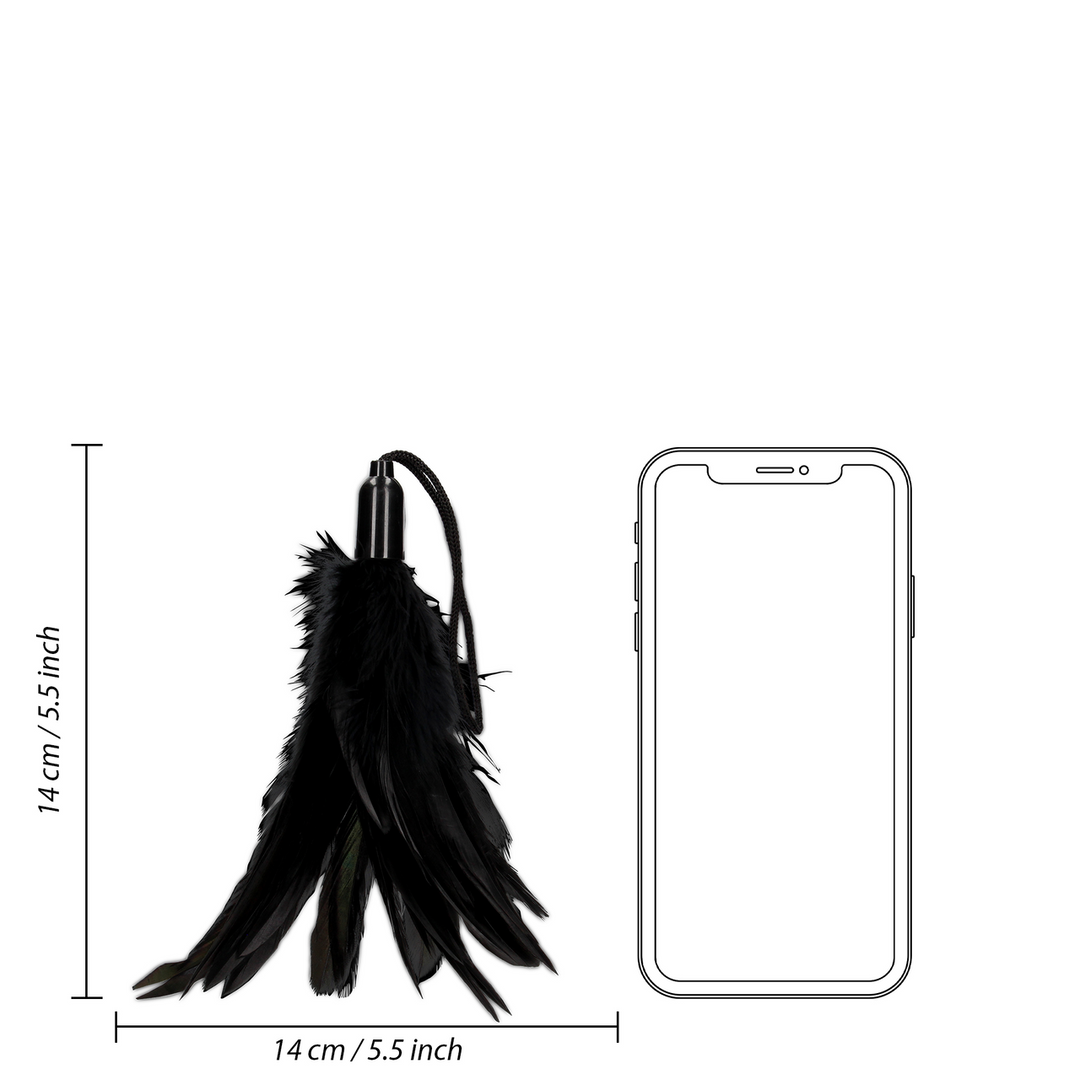 Small Feather Tickler - Black - Image 7