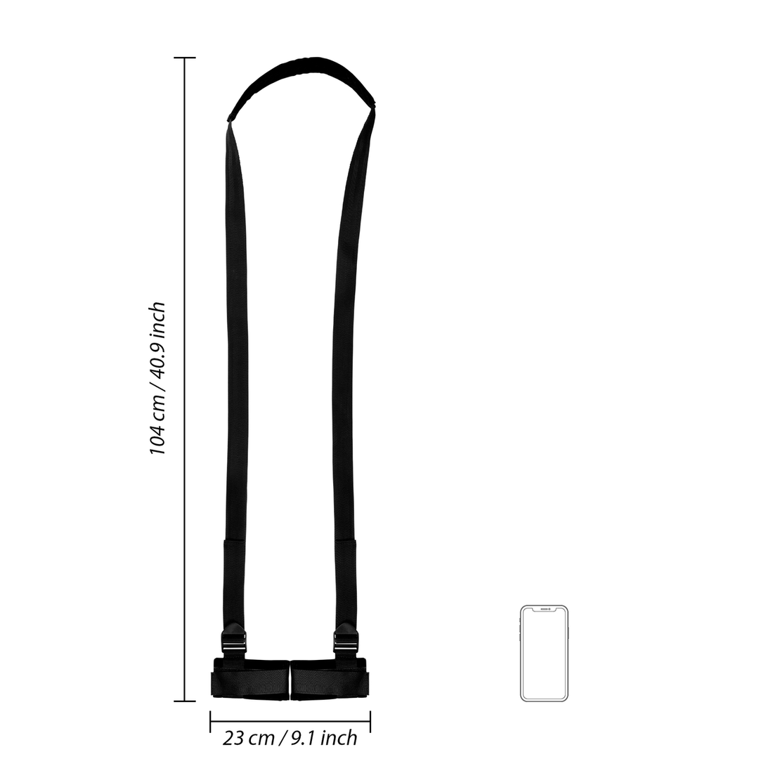 Padded Ankle Sling with Adjustable Straps - Black - Image 8