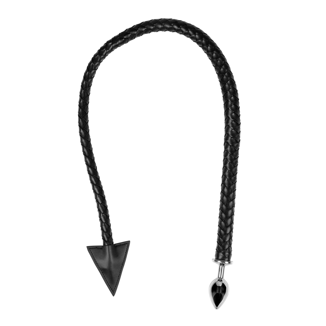 Metal Anal Plug Devil's Tail - Black - Image 3
