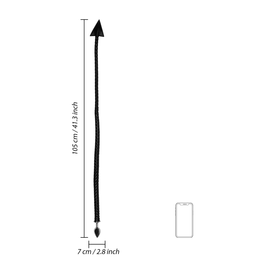 Metal Anal Plug Devil's Tail - Black - Image 7