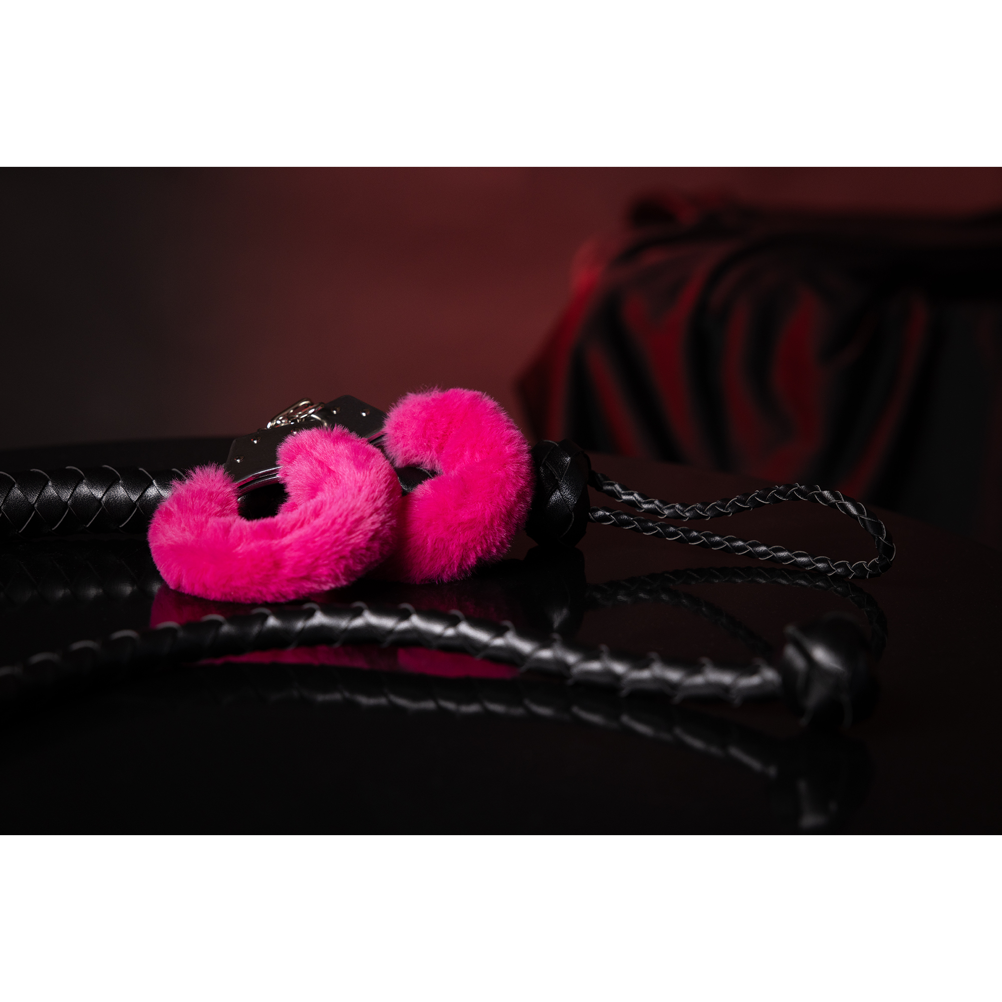 PU Leather Whip with Knot Detail - Black - Image 4