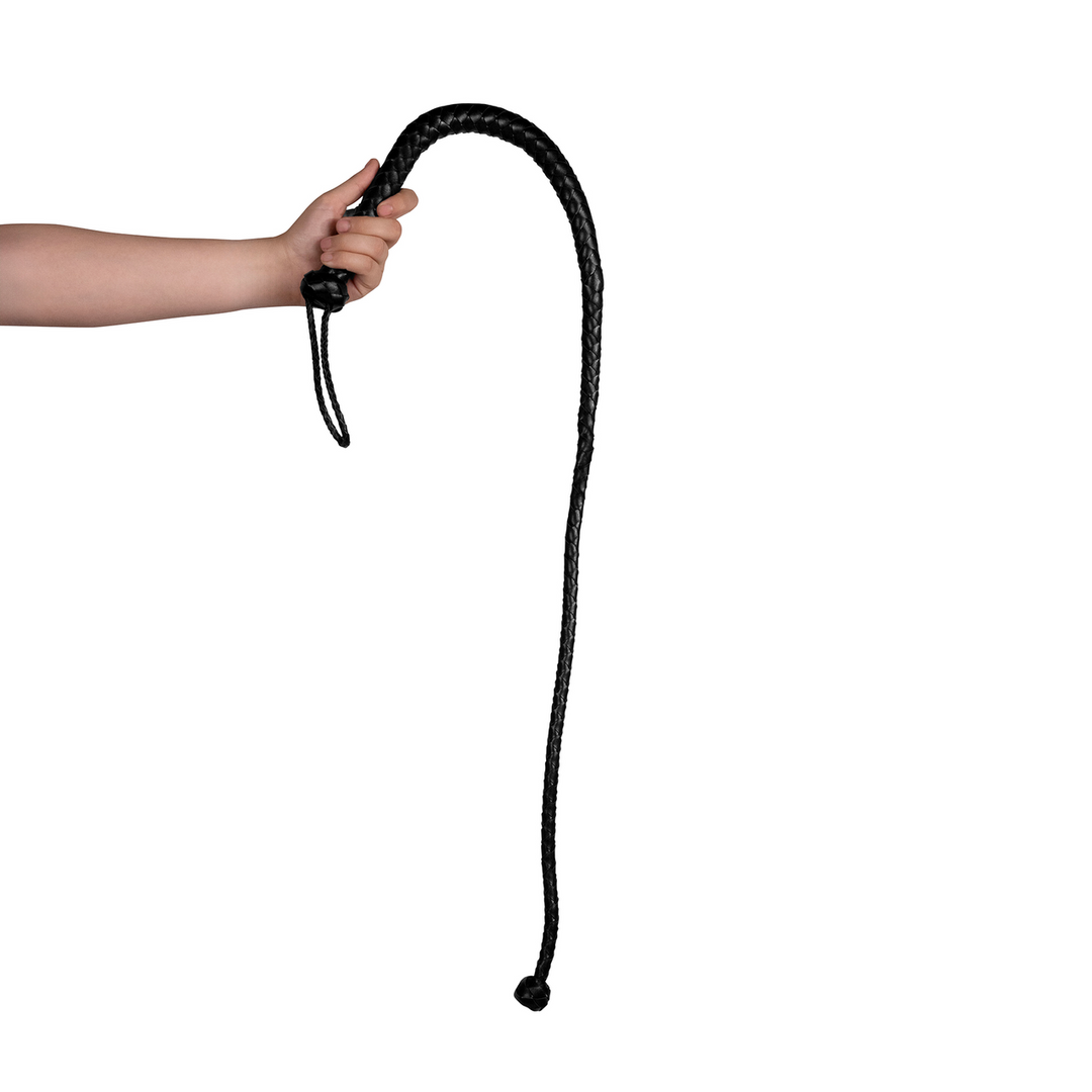 PU Leather Whip with Knot Detail - Black - Image 7