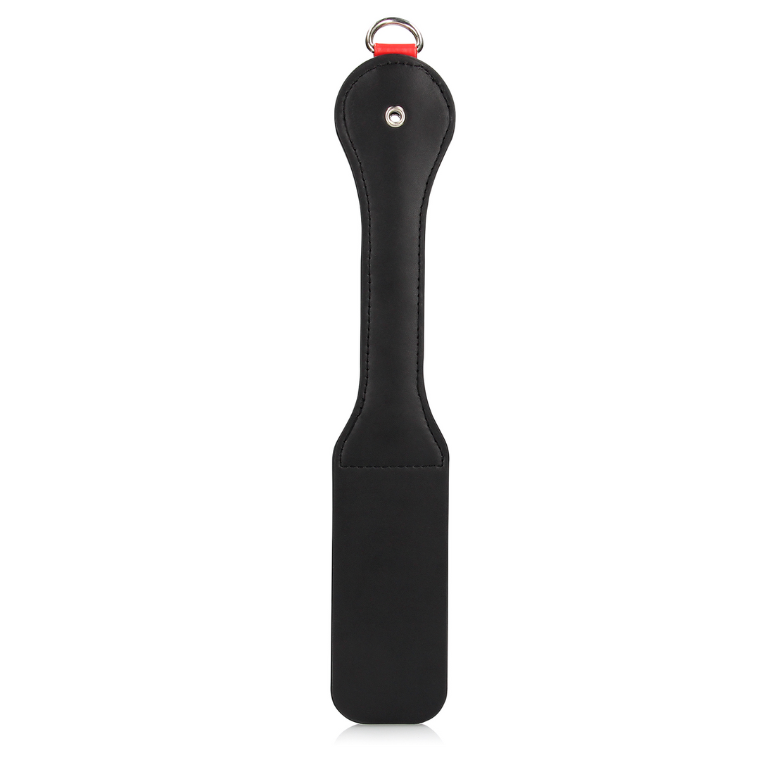 Hearts Paddle with Metal Anal Plug - Black - Image 6