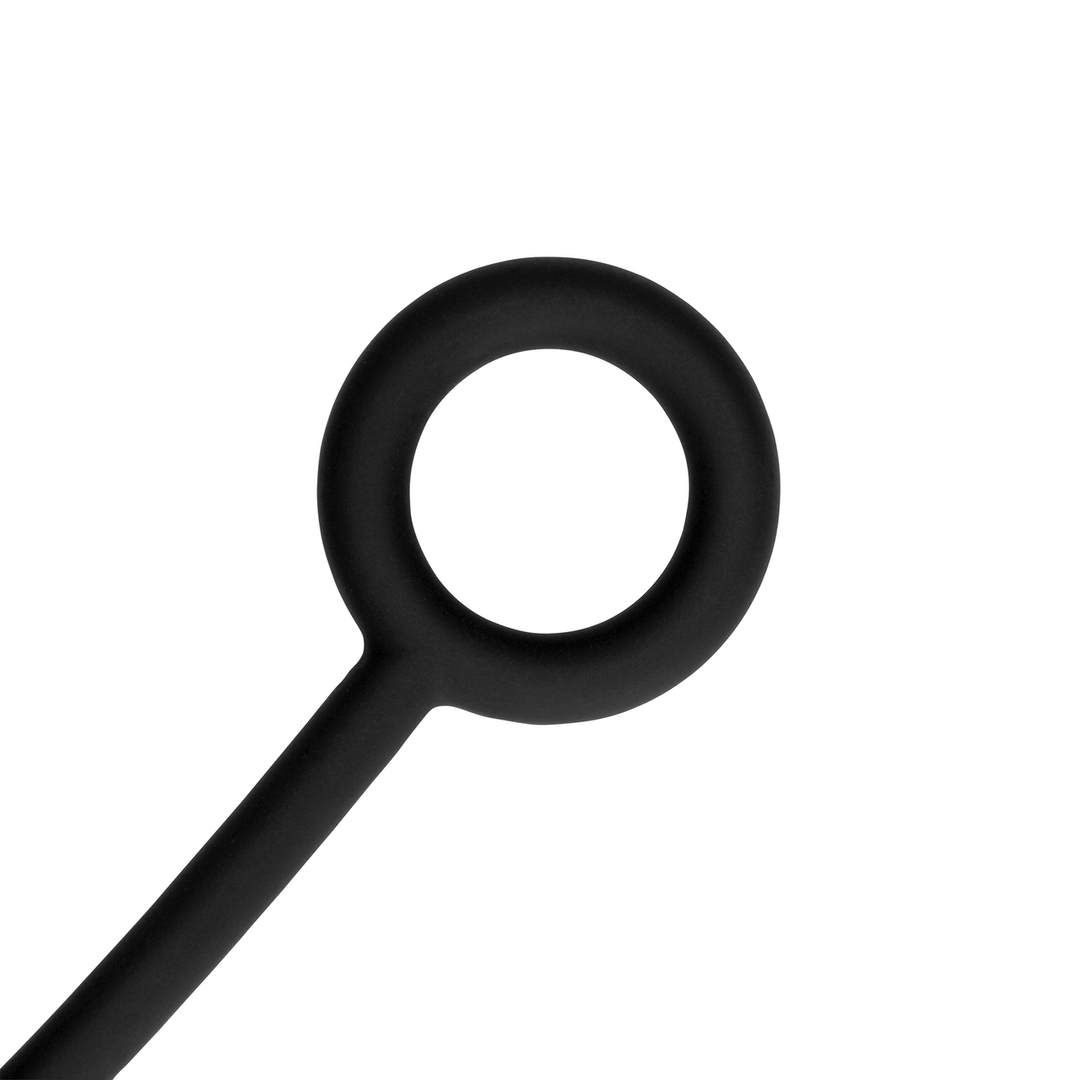 Silicone Anal Balls - Large - Black - Image 6