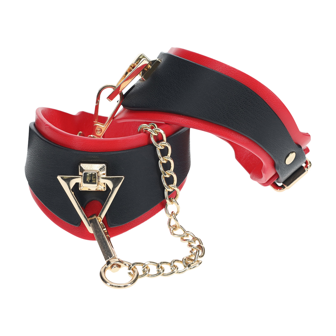 Milan Collection - Leg Cuffs - Black/Red - Image 4