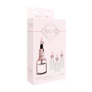 Clitoral & Nipple Pump Set Large - Rose Gold