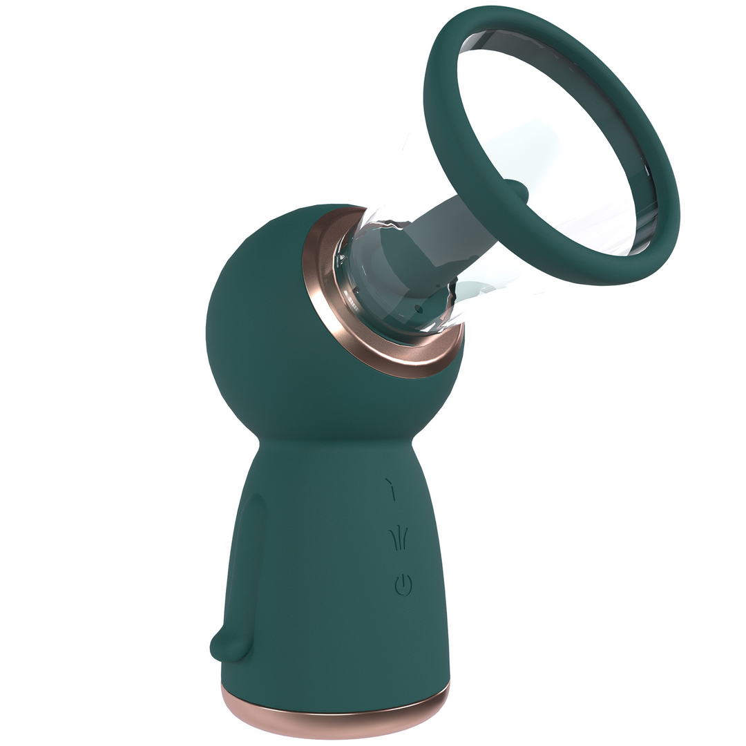 Exquisite - Rechargeable Vulva and Breast Pump - Forest Green - Image 4