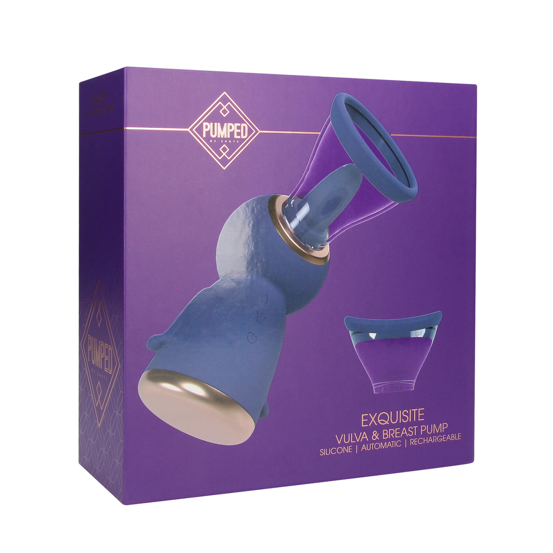 Exquisite - Rechargeable Vulva and Breast Pump - Purple - Image 2