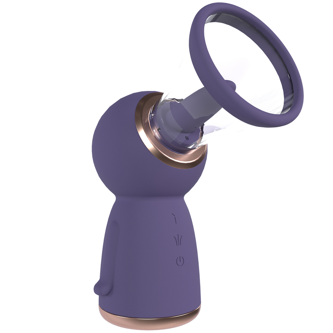Exquisite - Rechargeable Vulva and Breast Pump - Purple - Image 4