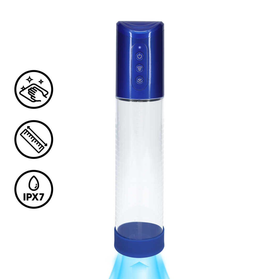 HyperPump - Rechargeable Penis Pump - Metallic Blue