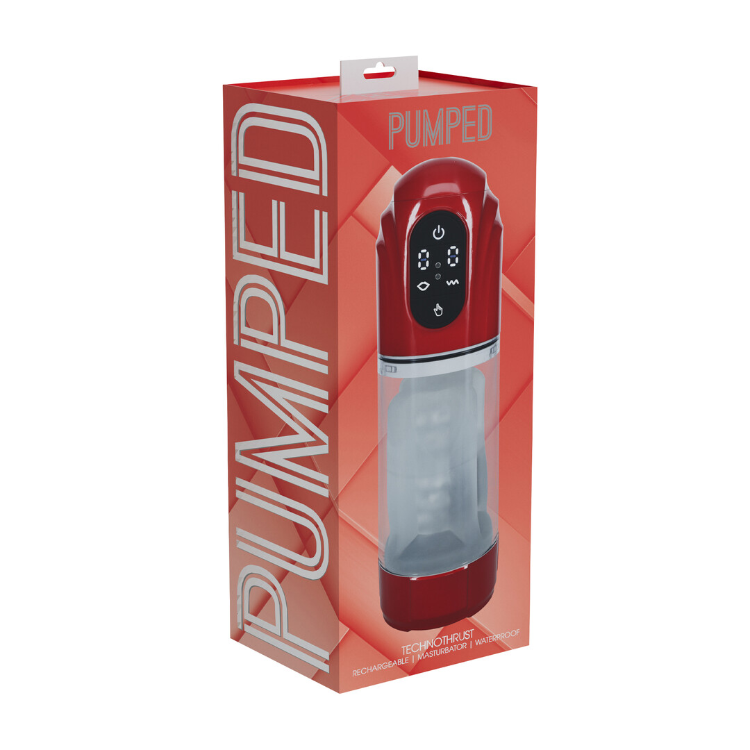 TechnoThrust - Automatic Waterproof Masturbator Pump - Metallic Red - Image 2