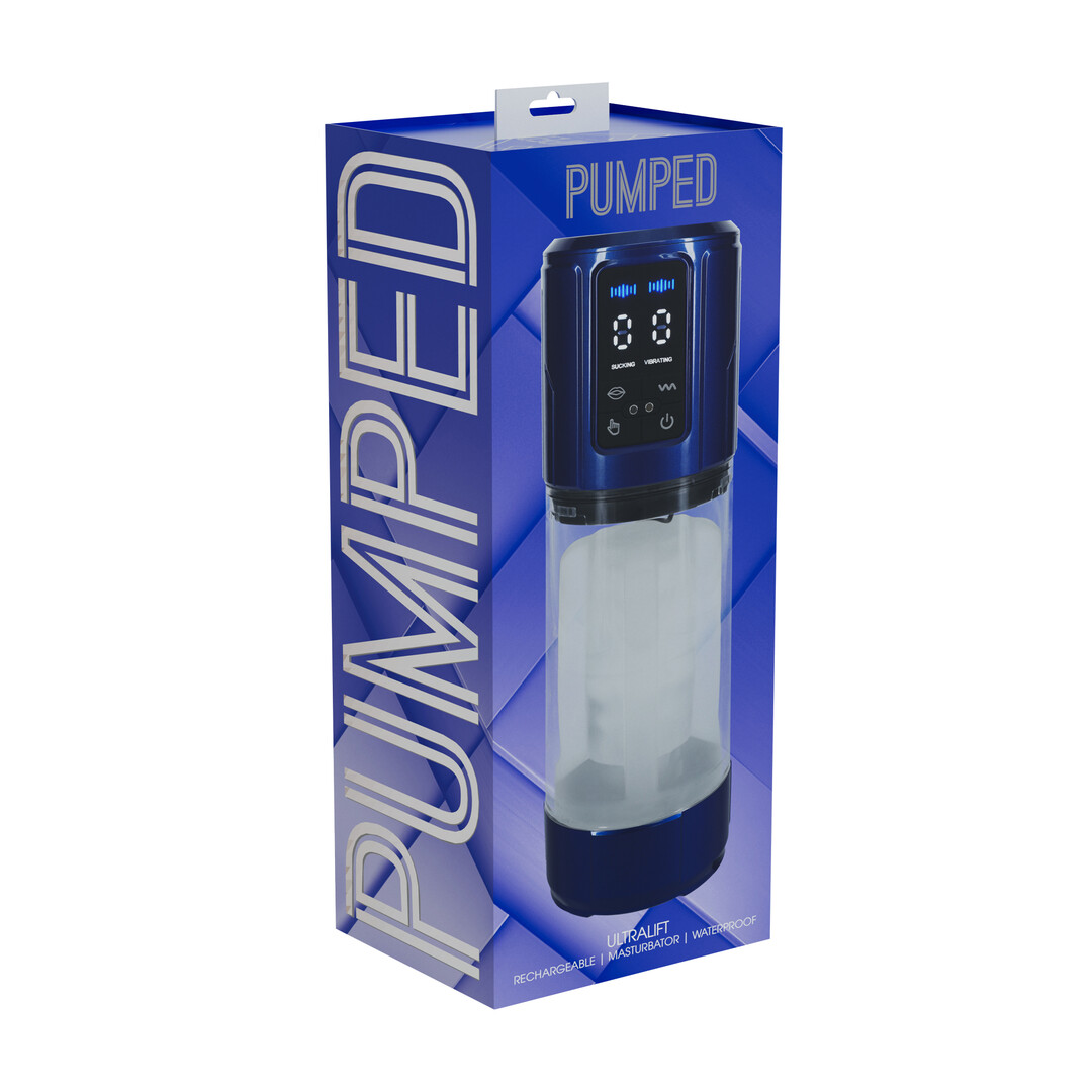 UltraLift - Automatic Waterproof Masturbator Pump - Metallic Blue - Image 2