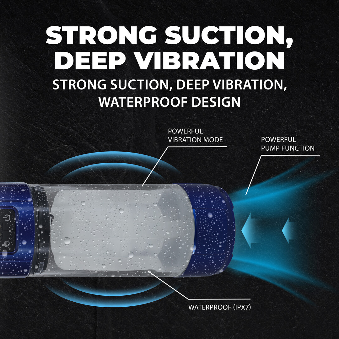 UltraLift - Automatic Waterproof Masturbator Pump - Metallic Blue - Image 4