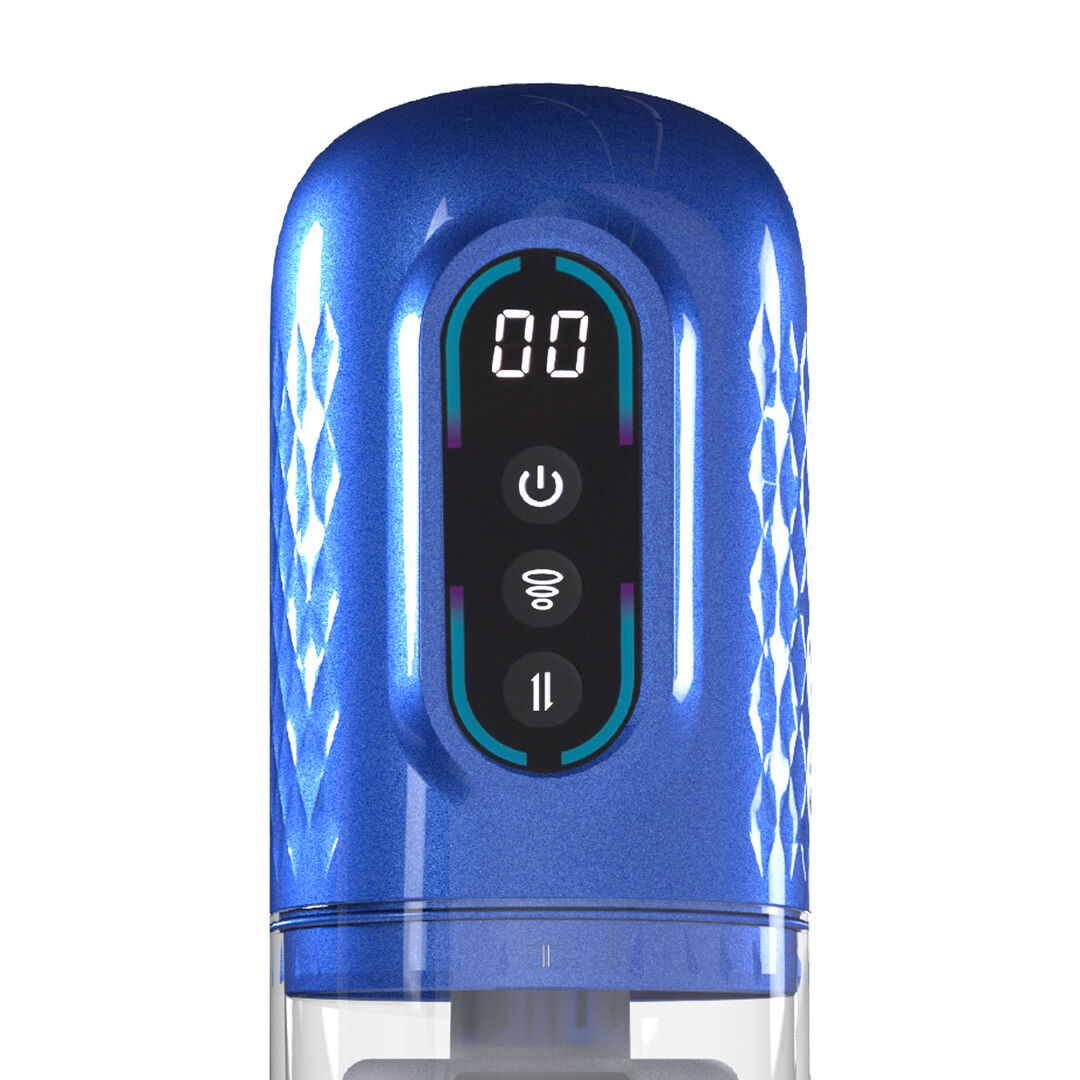 Vortex - Suction Rotation and Thrusting Masturbator Pump - Metallic Blue - Image 8