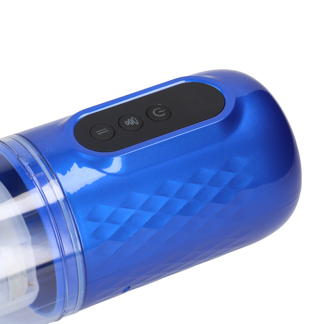 Vortex - Suction Rotation and Thrusting Masturbator Pump - Metallic Blue - Image 9