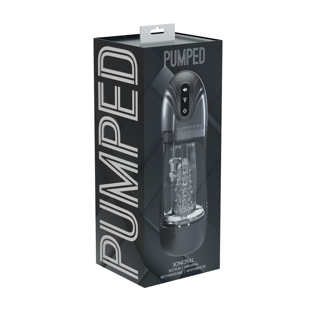 SonicPull - Suction and Vibration Masturbator Pump - Multimedia Enhanced - Gun Metal - Image 2
