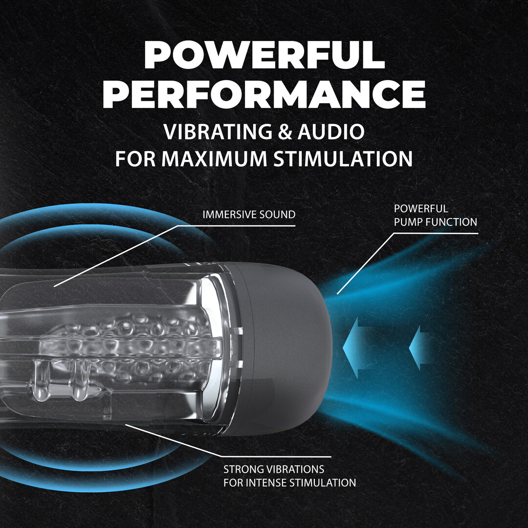 SonicPull - Suction and Vibration Masturbator Pump - Multimedia Enhanced - Gun Metal - Image 5