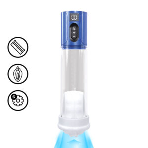 MaxLift - 6 Function Suction Masturbator Pump - Metallic Blue