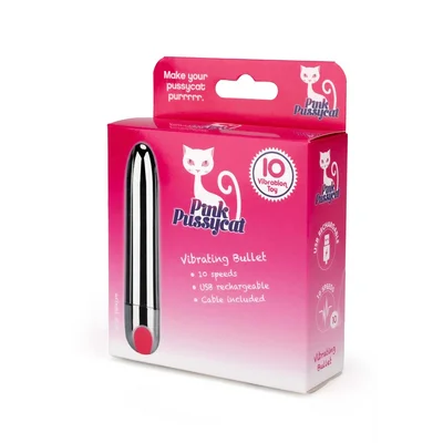 Pink Pussycat Vibrating Clit Tease Bullet