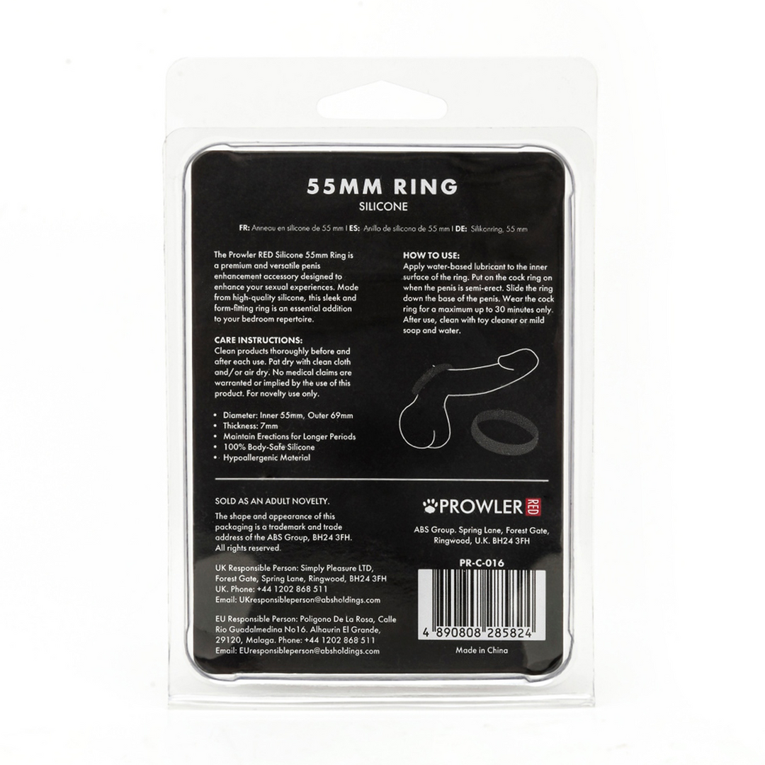 Silicone 55mm Ring - Black - Image 3