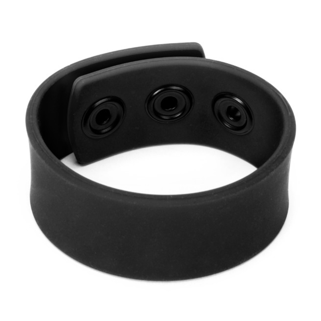 Silicone Cock Strap - Black - Image 4