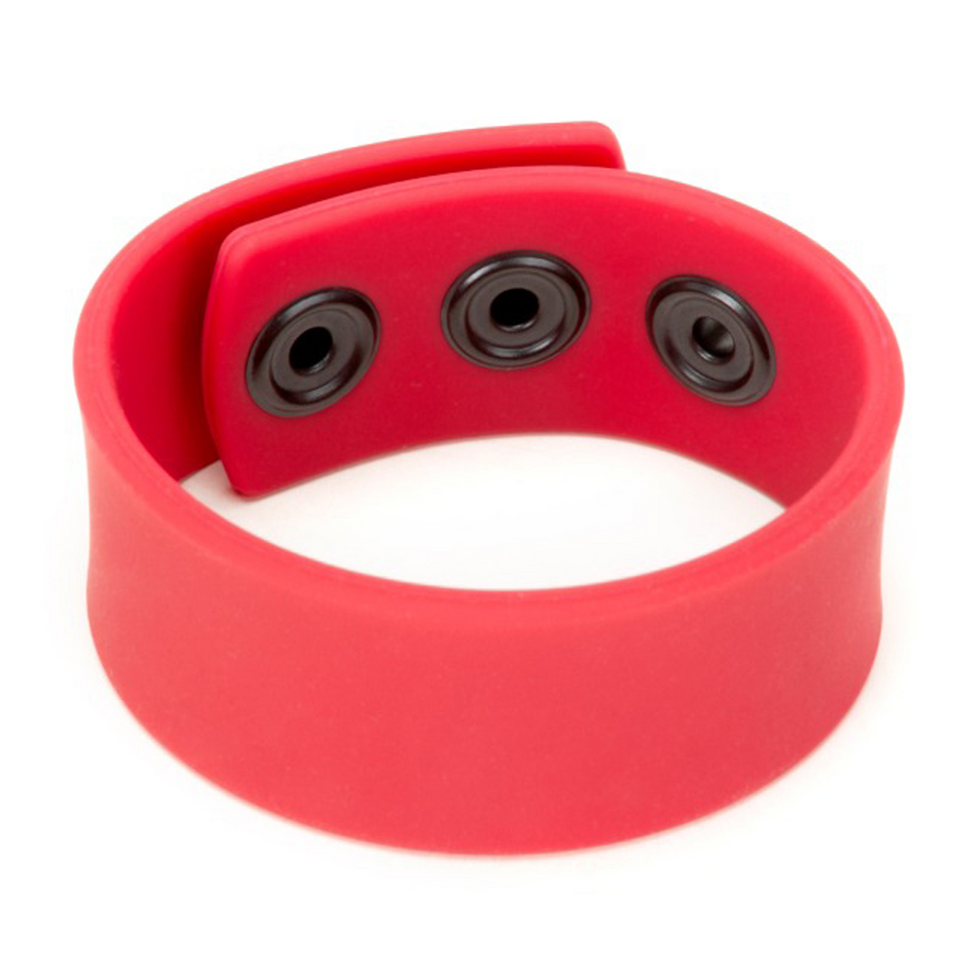 Silicone Cock Strap - Red - Image 4