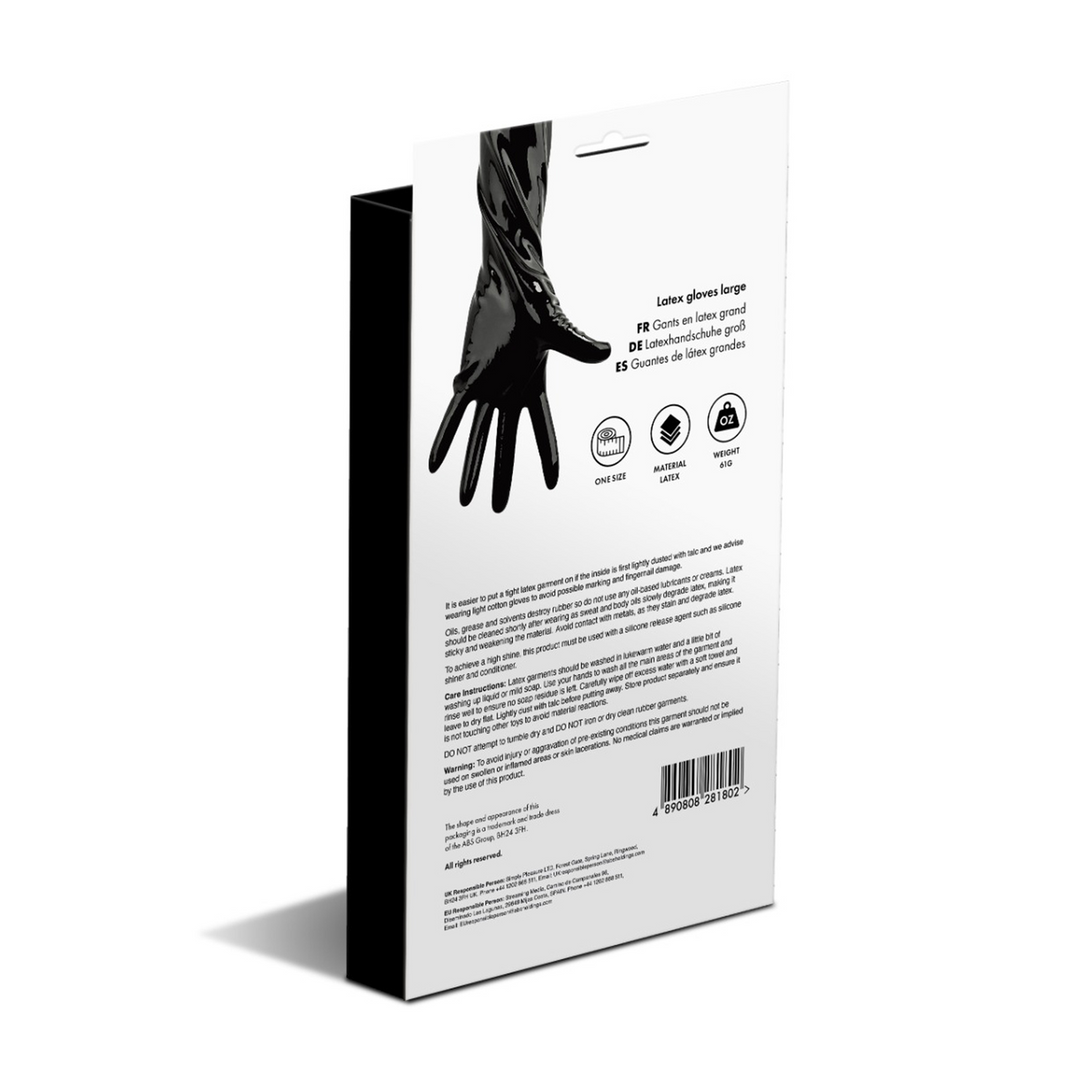 Latex Gloves - Large - Black - Image 3