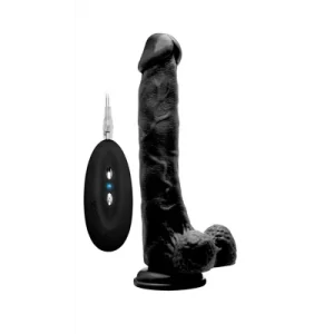 Vibrating Realistic Cock  with Balls - 10"/ 25