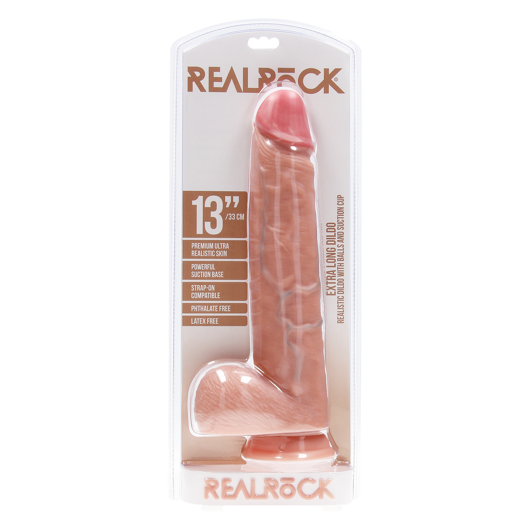 Extra Large Straight with Balls 13 / 33 cm - Flesh - Image 2