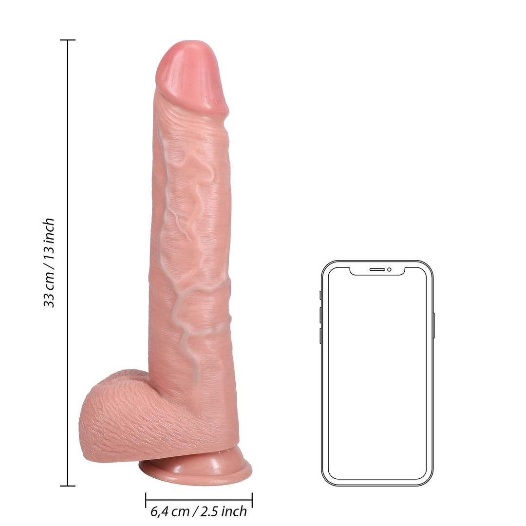 Extra Large Straight with Balls 13 / 33 cm - Flesh - Image 7