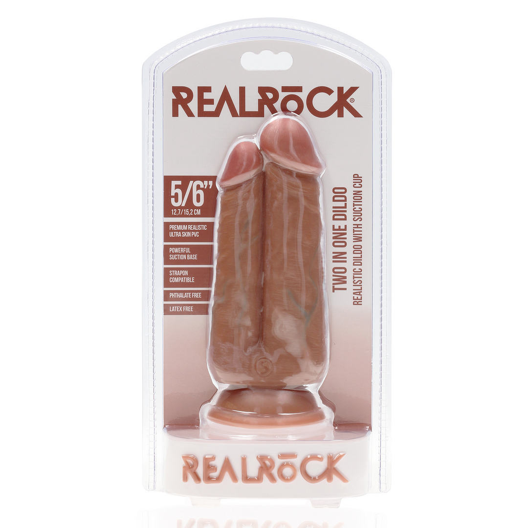 Two in One Dildo 5/6 - 12,7/15,2 cm - Tan - Image 2