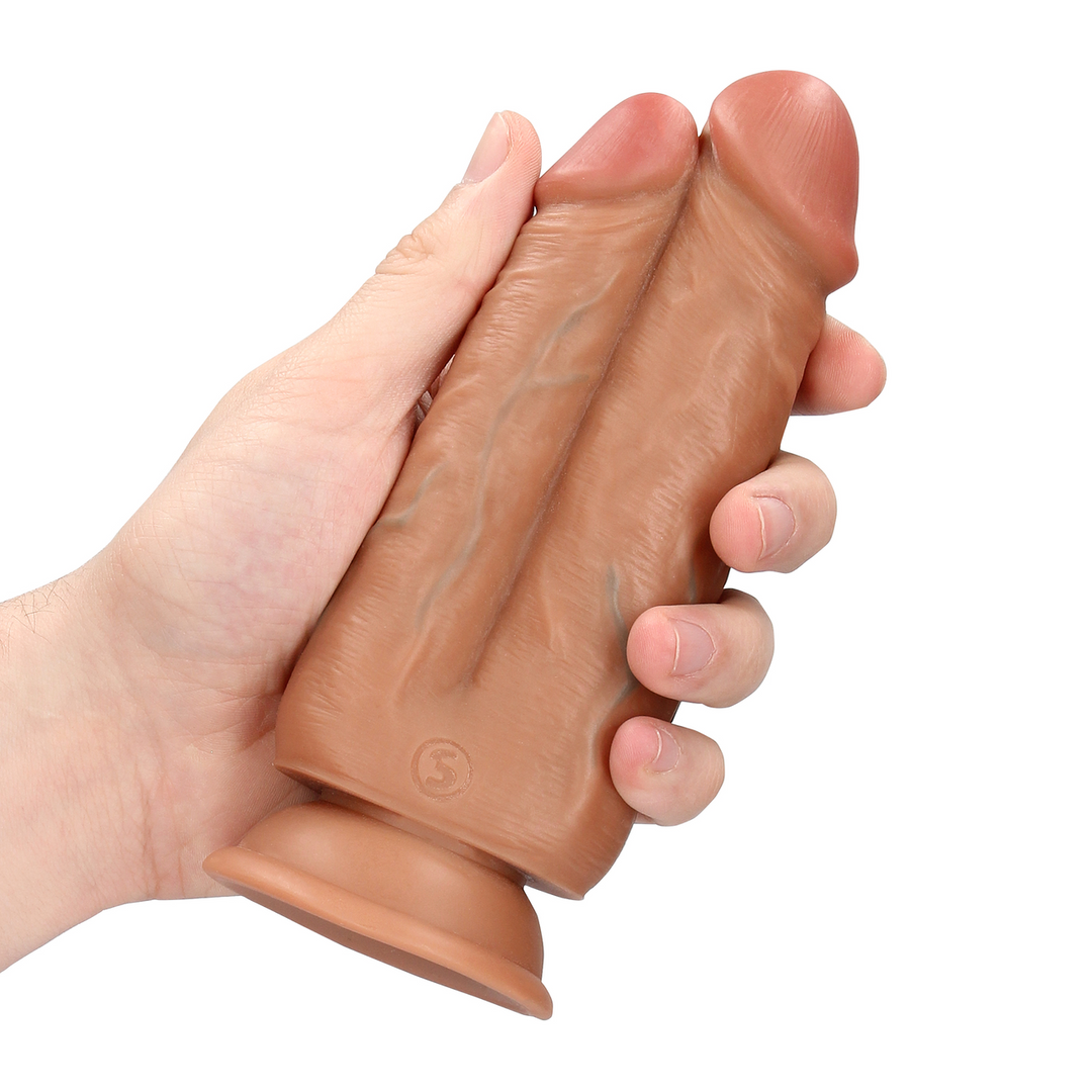 Two in One Dildo 5/6 - 12,7/15,2 cm - Tan - Image 7