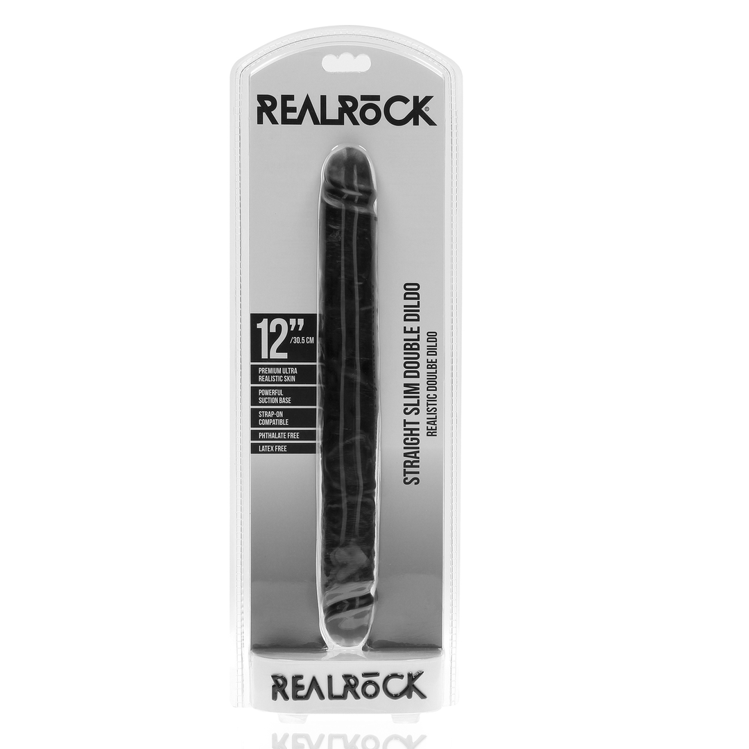 Slim Double Ended Dong 12 / 30,5 cm - Black - Image 2