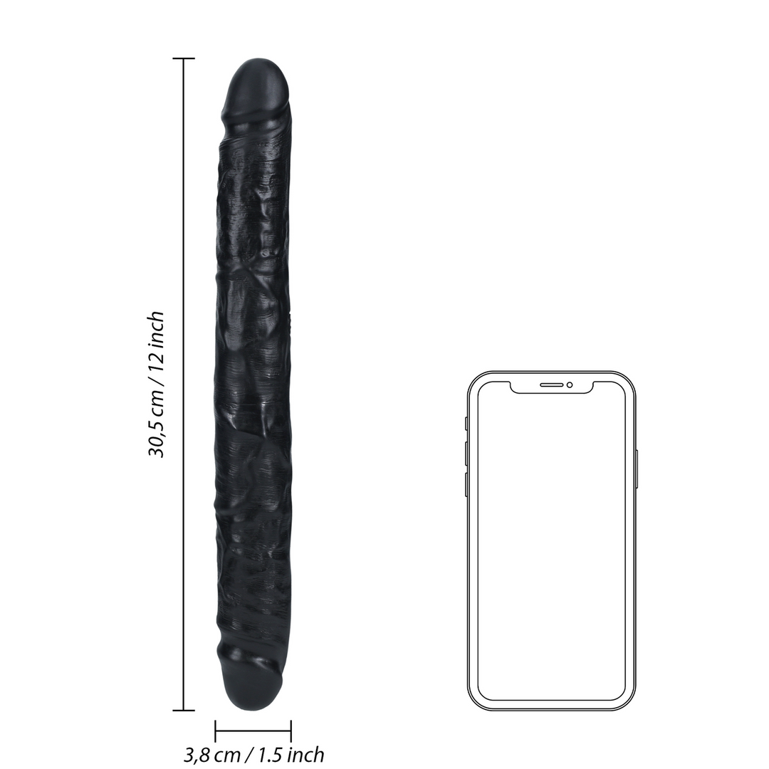 Slim Double Ended Dong 12 / 30,5 cm - Black - Image 8