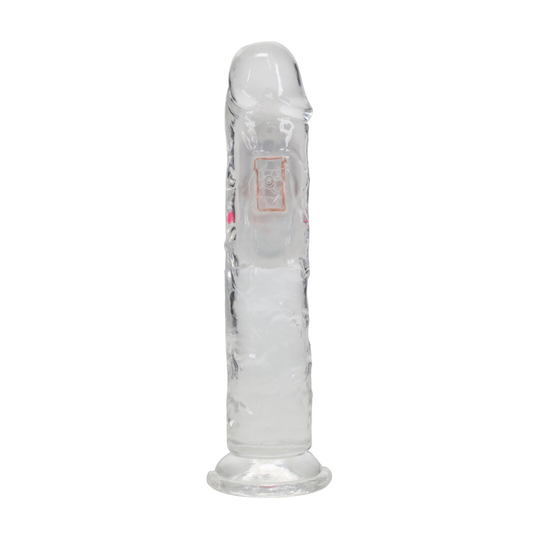 LED Vibrating Straight Cock - 7 / 18 cm - Transparent - Image 3