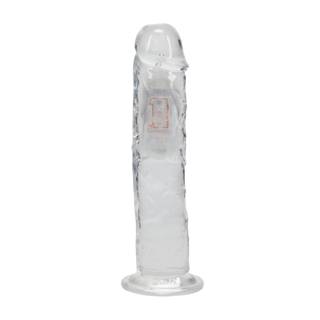 LED Vibrating Straight Cock - 8 / 20 cm - Transparent - Image 3