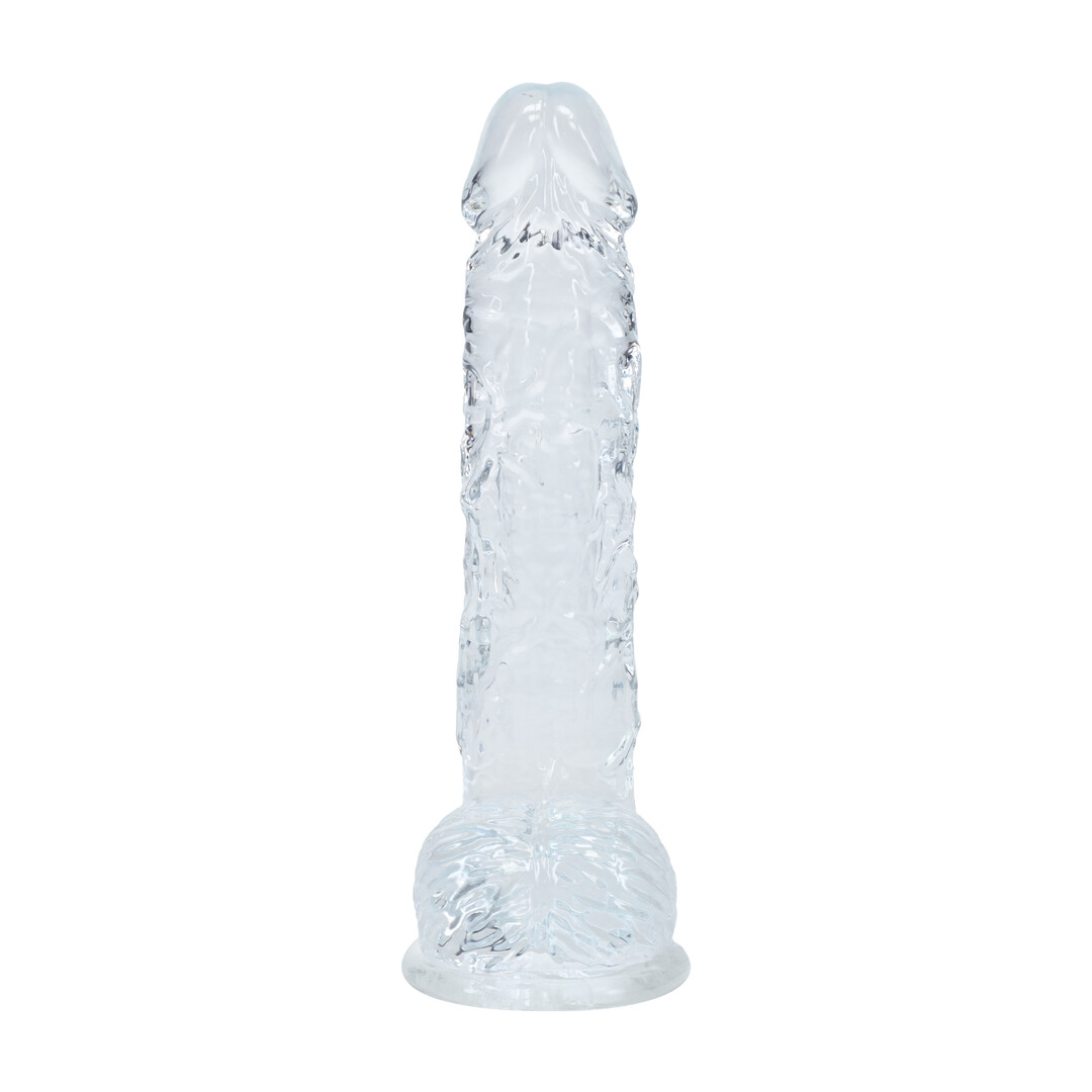 Realistic Dildo with Balls - 5 / 12,7 cm - Transparent - Image 3